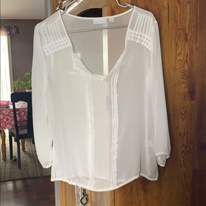 Sheer dress shirt.